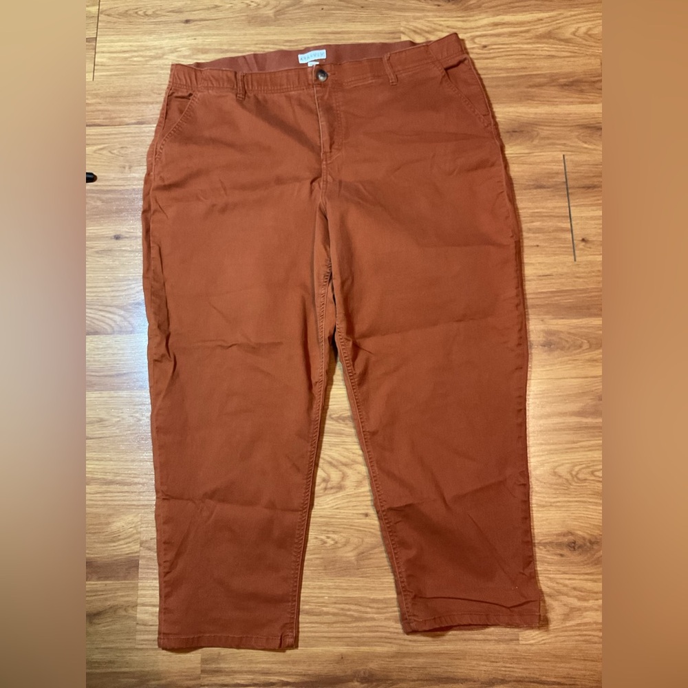Terracotta Pants by Ava & Viv Comfort Waistband Women’s Plus Size 20W